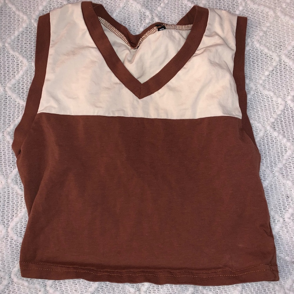 Shein Brown and Tan Tank Top